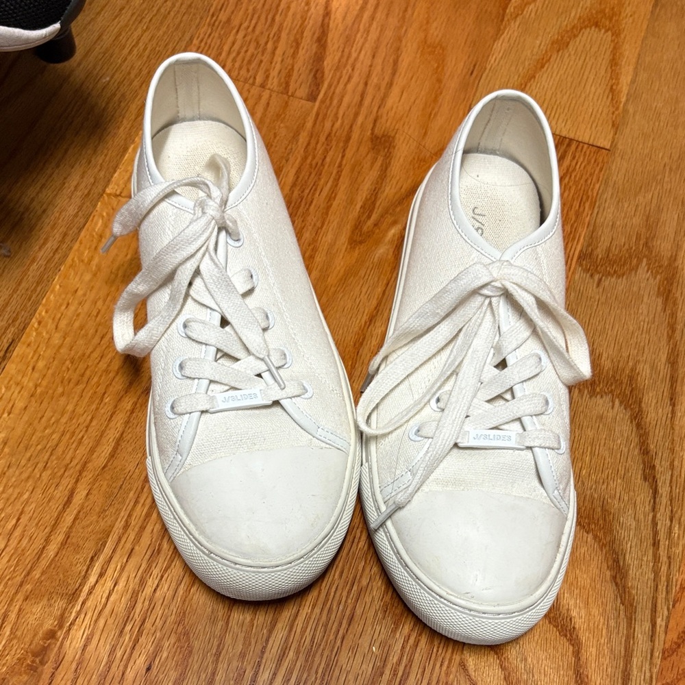 J Slides White Sneakers